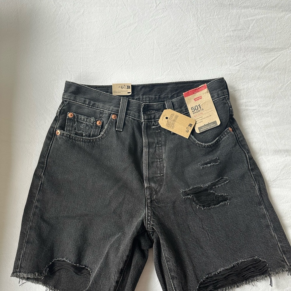 Levi's Women’s 501 Black Denim Shorts